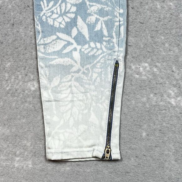 Mother Jeans Womens Size 25 Looker Ankle Zip Magical Flowers in Forest of Dreams - Picture 4 of 15